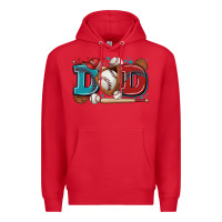 Red dad baseball Premium Hoodie - Zillion Design Studio