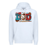 White dad baseball Premium Hoodie - Zillion Design Studio