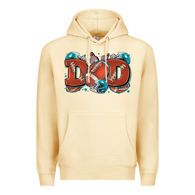 Dad American Football Premium Hoodie by Zillion Design Studio | Teevron