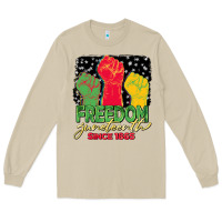 Mushroom freedom juneteenth since 1865 Long Sleeve Tee - BarkalooDesign