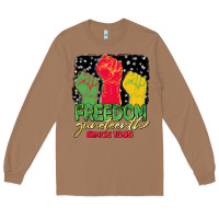 Toasted Coconut freedom juneteenth since 1865 Long Sleeve Tee - BarkalooDesign