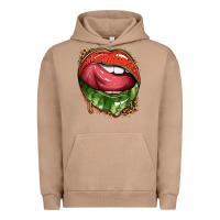 Pigment Burro watermelon lips with leopard Urban Hoodie - texasbilliewilder