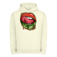 Pigment Pistachio watermelon lips with leopard Urban Hoodie - texasbilliewilder