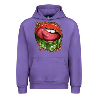 Tulip watermelon lips with leopard Urban Hoodie - texasbilliewilder