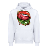 White watermelon lips with leopard Urban Hoodie - texasbilliewilder