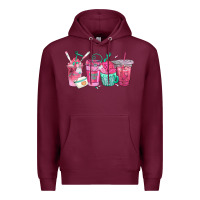 Burgundy nurse fuel coffee cups Premium Hoodie - texasbilliewilder