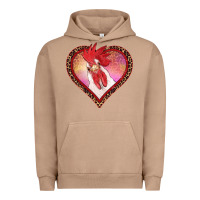 Pigment Burro valentine's day rooster with leopard heart Urban Hoodie - RanaPortraitStore