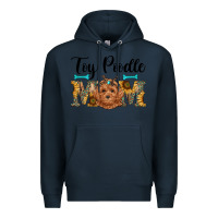 Navy western toy poodle mom Premium Hoodie - RanaPortraitStore