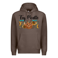 Coffee western toy poodle mom Premium Hoodie - RanaPortraitStore
