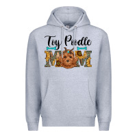 Heather Grey western toy poodle mom Premium Hoodie - RanaPortraitStore