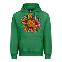 Emerald watermelon sunflower Urban Hoodie - texasbilliewilder