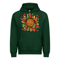 Forest Green watermelon sunflower Urban Hoodie - texasbilliewilder