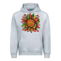 Heather Grey watermelon sunflower Urban Hoodie - texasbilliewilder