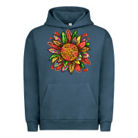 Pigment Midnight Navy watermelon sunflower Urban Hoodie - texasbilliewilder