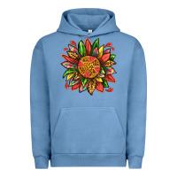 Pigment Pebble Blue watermelon sunflower Urban Hoodie - texasbilliewilder