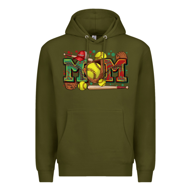 Mom Softball Premium Hoodie by Zillion Design Studio | Teevron