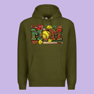 Mom Softball Premium Hoodie Designed By Zillion Design Studio