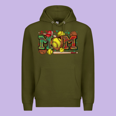 Mom Softball Premium Hoodie Designed By Zillion Design Studio