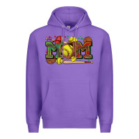 Purple mom softball Premium Hoodie - Zillion Design Studio