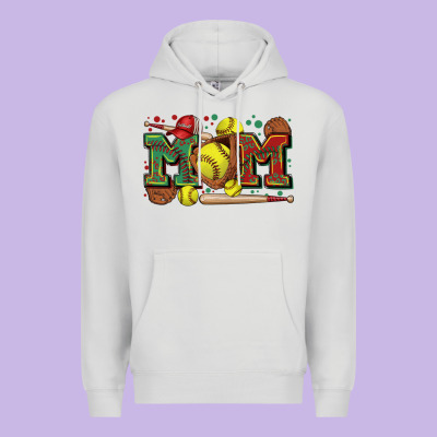 Mom Softball Premium Hoodie Designed By Zillion Design Studio