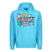 Ocean Blue nurse life Premium Hoodie - texasbilliewilder