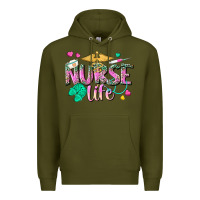 Army Green nurse life Premium Hoodie - texasbilliewilder
