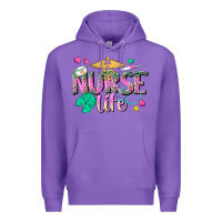 Purple nurse life Premium Hoodie - texasbilliewilder