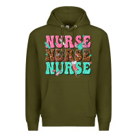 Army Green nurse nurse nurse Premium Hoodie - texasbilliewilder