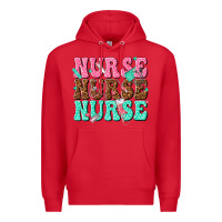 Red nurse nurse nurse Premium Hoodie - texasbilliewilder