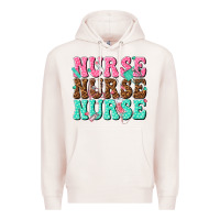 Pale Pink nurse nurse nurse Premium Hoodie - texasbilliewilder