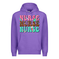 Purple nurse nurse nurse Premium Hoodie - texasbilliewilder