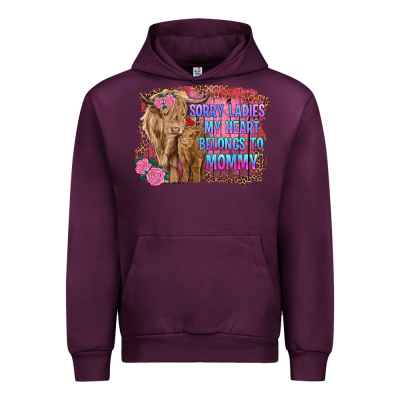 Sorry Ladies My Heart Belongs To Mommy Highland Cow And Calf Urban Hoodie by RanaPortraitStore | Teevron