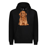 Black toy poodle Premium Hoodie - RanaPortraitStore