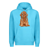 Ocean Blue toy poodle Premium Hoodie - RanaPortraitStore