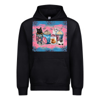 Black cat coffee cups Urban Hoodie - Zillion Design Studio