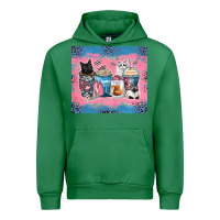 Emerald cat coffee cups Urban Hoodie - Zillion Design Studio