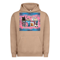 Pigment Burro cat coffee cups Urban Hoodie - Zillion Design Studio