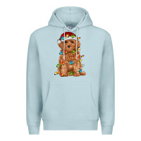 Blue Mist toy poodle with christmas lights Premium Hoodie - RanaPortraitStore