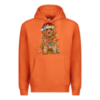 Carrot toy poodle with christmas lights Premium Hoodie - RanaPortraitStore
