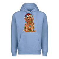 Colony Blue toy poodle with christmas lights Premium Hoodie - RanaPortraitStore