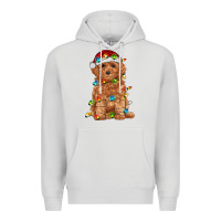 Dove Grey toy poodle with christmas lights Premium Hoodie - RanaPortraitStore