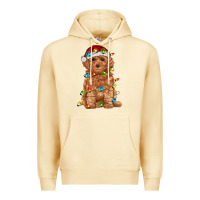 Pina Colada toy poodle with christmas lights Premium Hoodie - RanaPortraitStore