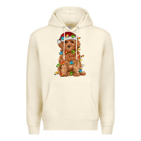 Sandshell toy poodle with christmas lights Premium Hoodie - RanaPortraitStore