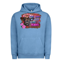 Pigment Pebble Blue sorry ladies my heart belongs to mommy highland calf Urban Hoodie - RanaPortraitStore