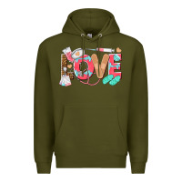 Army Green nurse love Premium Hoodie - texasbilliewilder
