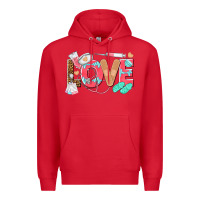 Red nurse love Premium Hoodie - texasbilliewilder