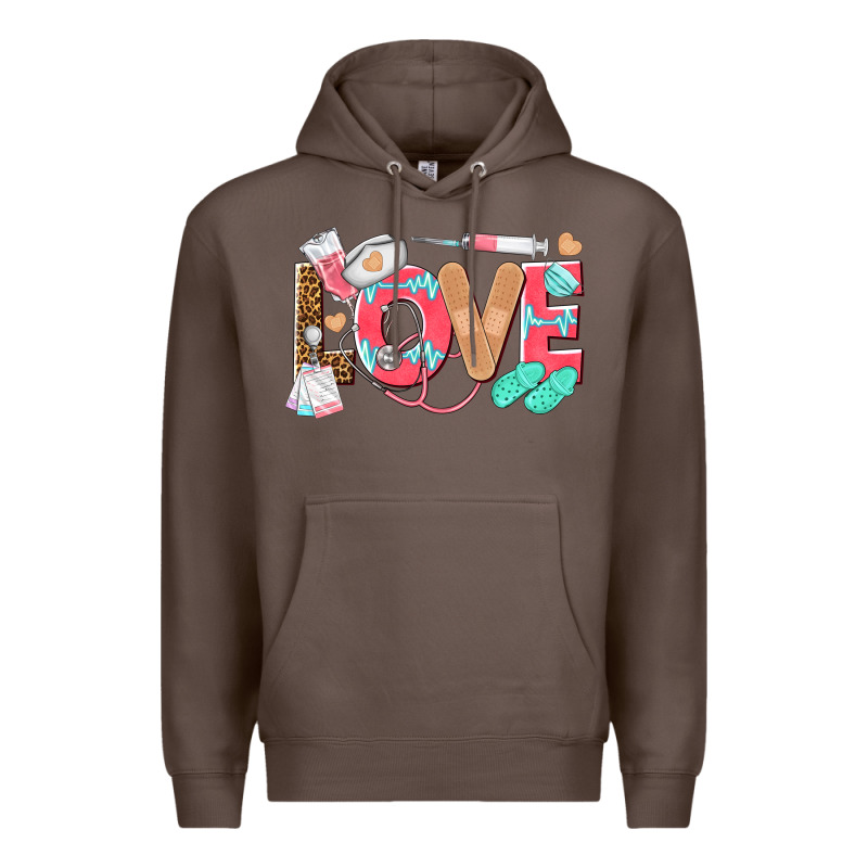 Nurse Love Premium Hoodie by texasbilliewilder | Teevron