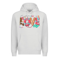 Dove Grey nurse love Premium Hoodie - texasbilliewilder