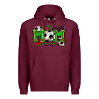 Burgundy mom soccer Premium Hoodie - Zillion Design Studio