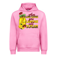 Fuchsia Pink when life gives you lemons add sugar Urban Hoodie - texasbilliewilder